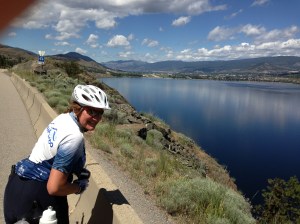 Overlooking Skaha Lake.  105km
