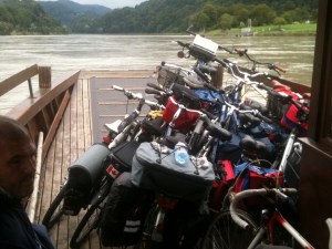 Leaving Grein to other bank of Danube