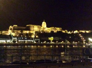 Pest from Buda at night